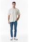 Fullamoda Fermuarlı Straight Jean Pantolon- Altın 24MERK1900197709-Mavi