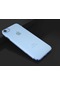 Noktaks - iPhone Uyumlu 8 - Kılıf Dört Köşesi Renkli Arkası Şefaf Lazer Silikon Kapak - Mavi