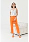 Ftz Women Kadın Dar Paça Düğmeli Pantolon Orange 30779-Orange Turuncu