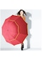 Ydı-aka 130cm Rüzgar Geçirmez Büyük Çift Katmanlı Katlanır Şemsiye-açık Kırmızı