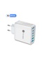 Muti 6 Port Usb C Şarj Cep Telefonu Pd 55w Tip-c Yüksek Hızlı Hızlı Hızlı Şarj White Eu ' Beyaz