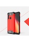 Noktaks - Xiaomi Uyumlu Xiaomi Redmi Note 8 - Kılıf Çift Katman Zırh Tank Crash Military Kapak - Kırmızı
