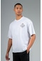 Maraton Sportswear Oversize Erkek Bisiklet Yaka Kısa Kol Basic Beyaz T-shirt 22694-beyaz Beyaz