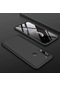 Kilifone - Xiaomi Uyumlu Redmi Note 8 - Kılıf 3 Parçalı Parmak İzi Yapmayan Sert Ays Kapak - Siyah