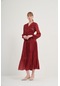 Ftz Organze Elbise Bordo 31015 Bordo