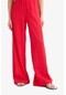 Defacto Wide Leg Geniş Paça Cepli Yüksek Lastikli Bel Pantolon A9129ax25smrd59 Kırmızı