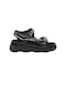 Zeyn 7901c Kadın Dolgu Topuk Sandalet Siyah-siyah
