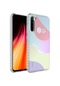 Noktaks - Xiaomi Uyumlu Xiaomi Redmi Note 8 - Kılıf Kenarlı Renkli Desenli Elegans Silikon Kapak - No7