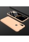 Kilifone - Xiaomi Uyumlu Redmi Note 7 - Kılıf 3 Parçalı Parmak İzi Yapmayan Sert Ays Kapak - Gold