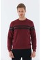 Maraton Sportswear Regular Erkek Bisiklet Yaka Uzun Kol Basic Bordo Sweatshirt 20198-bordo