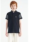 Tommy Life Lacivert Kol Baskı Detaylı Standart Kalıp Polo Yaka Erkek Çocuk T-shirt - 11093 Lacivert
