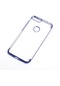 Noktaks - Alcatel Uyumlu Alcatel 1s - Kılıf Dört Köşesi Renkli Arkası Şefaf Lazer Silikon Kapak - Mavi
