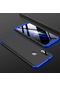 Tecno-Xiaomi Mi A2 Lite - Kılıf 3 Parçalı Parmak İzi Yapmayan Sert Ays Kapak - Siyah-mavi