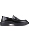 Shoetyle - Siyah Açma Deri Bağcıksız Erkek Klasik Ayakkabı 250-2375-859-siyah