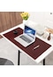 Cbtx Ev Ofis İçin Kaymaz Büyük Masa Pedi Fare Mat Yağlı Balmumu Dana Derisi Deri Oyun Mousepad, 40x30cm - Kahve