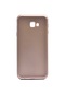 Tecno - Samsung Galaxy Uyumlu J4 Plus - Kılıf Mat Renkli Esnek Premier Silikon Kapak - Gold