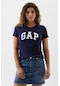 Gap V-ss Logo Classic Kadın Tişört Lacivert