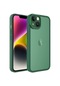 More Tr iPhone Uyumlu 14 Plus Kılıf Kamera Korumalı Transparan Zore Post Kapak Koyu Yeşil