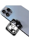 Noktaks - İphone Uyumlu İphone 14 Pro Max - Kamera Lens Koruyucu Cl-09 - Gümüş