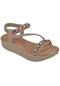 Guja Kalın Taban Taş Detaylı Kadın Sandalet Gj-1213 Bej-bej