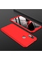 Noktaks - Xiaomi Uyumlu Xiaomi Mi A2 Lite - Kılıf 3 Parçalı Parmak İzi Yapmayan Sert Ays Kapak - Kırmızı