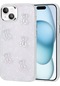 Ekılıf - İphone 13 Uyumlu Kılıf Kabartma Figürlü Parlak Eralli Silikon Kapak - Ayı