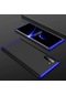 Kilifone - Samsung Uyumlu Galaxy Note 10 - Kılıf 3 Parçalı Parmak İzi Yapmayan Sert Ays Kapak - Siyah-mavi