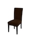 Jms Koyu Kahverengi Katı Renk Sandalye Kapak Spandex Streç Slipcovers Sandalye