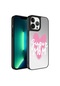 Noktaks - iPhone Uyumlu 13 Pro Max - Kılıf Aynalı Desenli Kamera Korumalı Parlak Mirror Kapak - Süper Anne