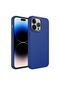 Kilifolsun iPhone Uyumlu 14 Pro Max Kılıf Metal Çerçeve Ve Buton Tasarımlı Silikon Luna Kapak Lacivert