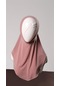Pudra Pratik Hazır Geçmeli Genç Tesettür Bone Sandy Kumaş Düz Hijab 2312 06