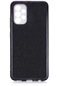 Samsung Galaxy A13 4g Kılıf Renkli Simli Kamera Çıkıntılı Parlak Shining Arka Kapak - Siyah