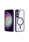 Mutcase - Samsung Uyumlu Galaxy S23 - Kılıf Kablosuz Şarj Destekli Ege Silikon Kapak - Mor