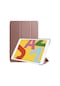 Noktaks - iPad Uyumlu 10.2 2021 9.nesil - Kılıf Smart Cover Stand Olabilen 1-1 Uyumlu Tablet Kılıfı - Rose Gold
