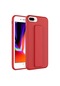 Noktaks - İphone Uyumlu İphone 7 Plus - Kılıf Mat Koruyucu El Tutacaklı Stand Olabilen Qstand Kapak - Kırmızı