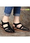 Bej Kadın Sandalet Yaz Vintage Kama Sandalet Rahat Kesme Boşluk Kadın Ayakkabı Kadın Bayanlar Platformu Retro Sandalias Artı Boyutu