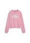 Puma Squad Tr Kadın Pembe Yuvarlak Yaka Sweatshirt Pembe