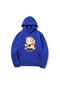 Mavi Anime İblis Avcısı Kapüşonlular Spor Koşu Streetweed Hoodie Erkekler Kazak Kış Sonbahar Gevşek Tişörtü Erkek Düz Renk Kapüşonlular