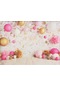 Lemestar Bebek Portre Fotoğrafları İçin Pembe Tarz Fotoğraf Stüdyosu Dekoru 2.1x1.5m/7x5f,çok Renkli Çok Renkli