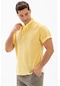 Kısa Kol Şile Bezi Bodrum Erkek T-shirt Sarı 3073-sarı