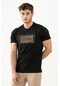 Maraton Sportswear Regular Erkek Bisiklet Yaka Kısa Kol Basic Siyah T-Shirt 21590-Siyah