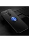 Noktaks - Xiaomi Uyumlu Xiaomi Redmi 8 - Kılıf Yüzüklü Auto Focus Ravel Karbon Silikon Kapak - Siyah-mavi