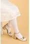 Kiko 768 Ayna Kum Günlük Kız Çocuk 3 Cm Topuk Sandalet Ayakkabı A Altın