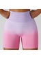 Nefes Sıkı Spor Şort Yüksek Bel Streç Elastik Fitness Pantolon Rahat Ince Pantolon Degrade Dikişsiz Yoga Şort 22290 Orion