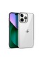 Kilifone - İphone Uyumlu İphone 14 Pro Max - Kılıf Arkası Şeffaf Kenarları Renkli Pixel Kapak - Gümüş