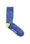 Jack & Jones Logolu Ve Çizgili Tekli Çorap - Nico 12256404 Palace Blue