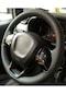 Fiat Doblo Uyumlu 2010 Ve Sonrası Dikmeli Direksiyon Kılıfı Siyah (11Cm)