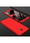 Kilifone - Samsung Uyumlu Galaxy J6 Plus - Kılıf 3 Parçalı Parmak İzi Yapmayan Sert Ays Kapak - Kırmızı