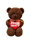 Turki Teddy Ayı Plush Toy Renkli Pillow 50cm Kahverengi Kalp