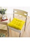 Sarı Kare Sandalye Minderi Kalın Koltuk Minderi Yemek Veranda 40x40 Cm